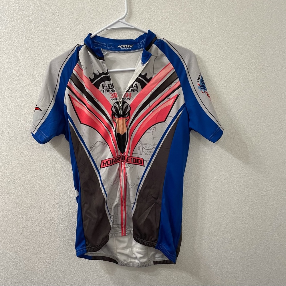 Hawk racing flamingo cycling jersey large